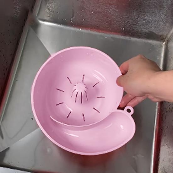 Drain Basket Snail-Shaped Rotating Vegetable Filter Ergonomic Design Food-Grade Basket