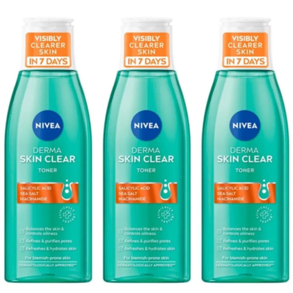 Nivea Derma Skin Clear Очищающий тоник 200 мл x 3