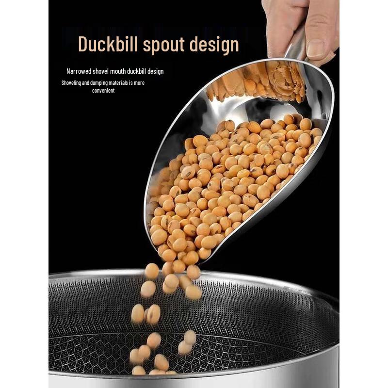 HANDUNYOU Flat Bottom Stainless Steel Rice & Ice Shovel