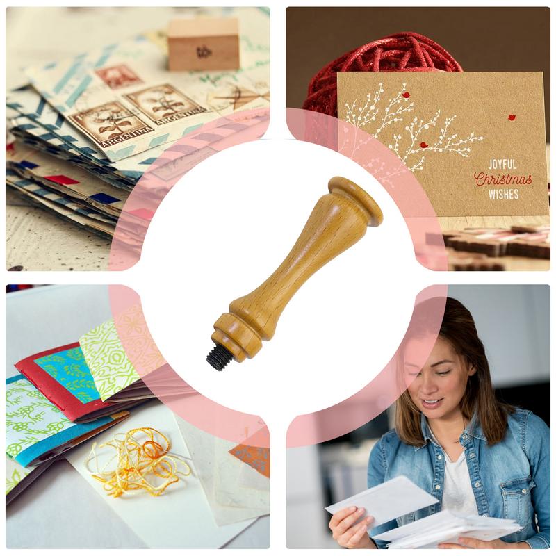 Siegelgriff Siegelgriff Ersatzsiegelgriff Nur Griff Holzgriff Ersatz für Vintage-Wachs