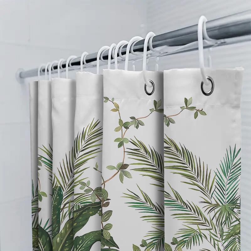 GAETropical Plant Shower Curtain for Bathroom - Waterproof and Durable with Rust-Proof Hook Suitable for Wet and Dry Separatio