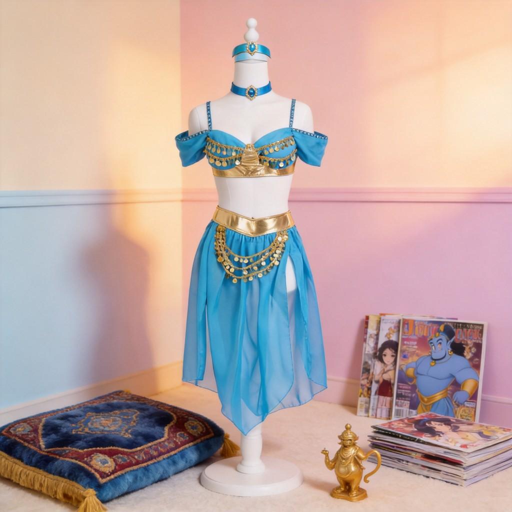 Halloween Exotischer Stil Prinzessin Cosplay Anzug, Damen Bauchtanz Kostüm Für Karneval Bühnenshow