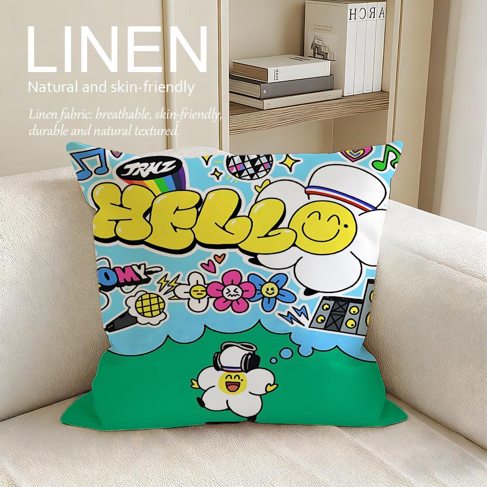 Cute Truz Cushion Cover Pillowcase Set Pcs x x Breathable Washable Sofa Cushion Cover