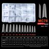 600pcs Transparent Full Cover Nail Tips with Scale Line - No Filing Needed, Traceless, Removable, Wearable False Fingernail Stickers in Box.