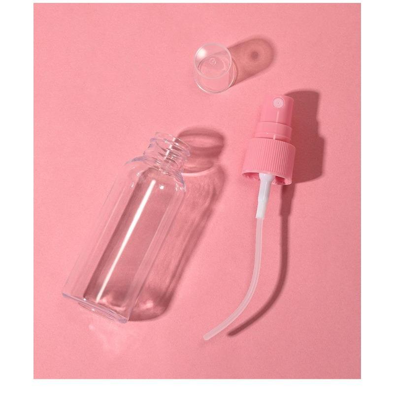 Set de Botellas Vacías de Viaje Set de 7 Piezas, Botellas para Sub-envasado de Cosméticos Espejo de Maquillaje Portátil Set de Peine