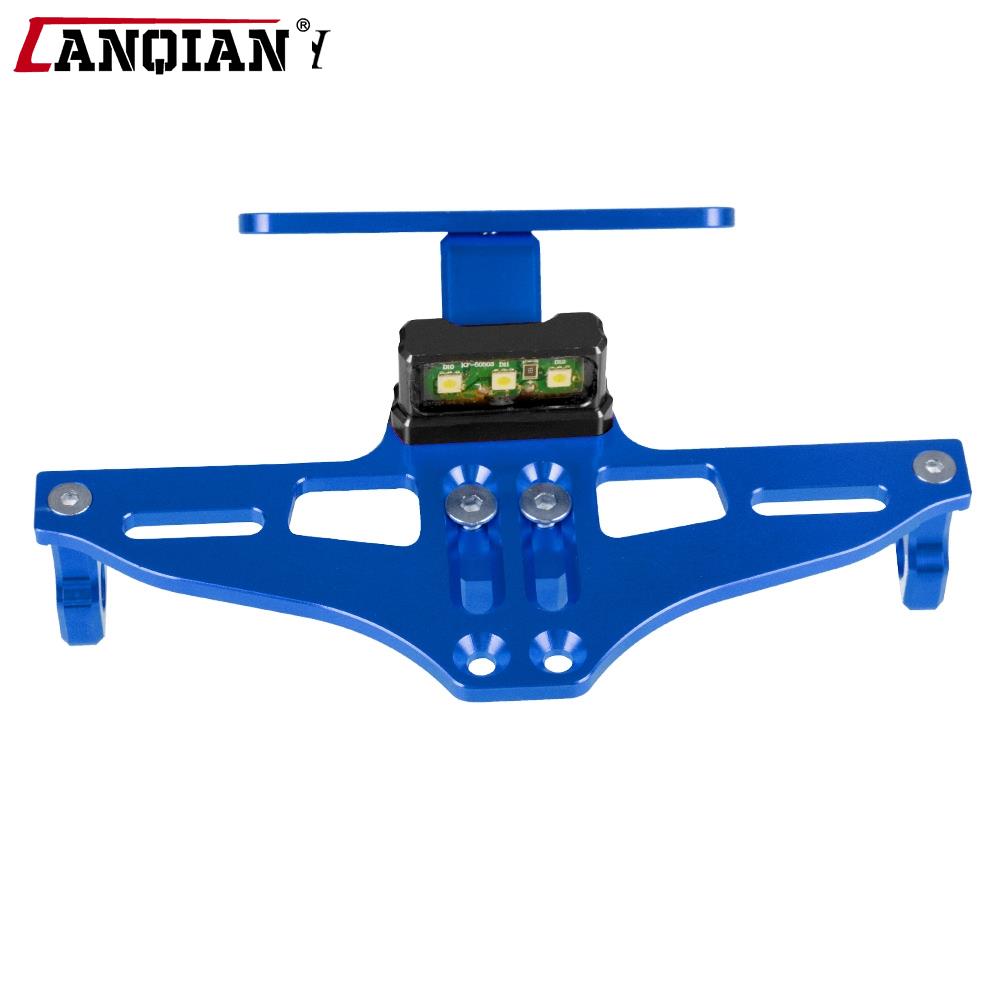Universal Motorcycle License Plate Bracket With Light For Plate FOR KAWASAKI  Z650 Z1000SX Z900 Z900RS NINJA 650 VERSYS 650