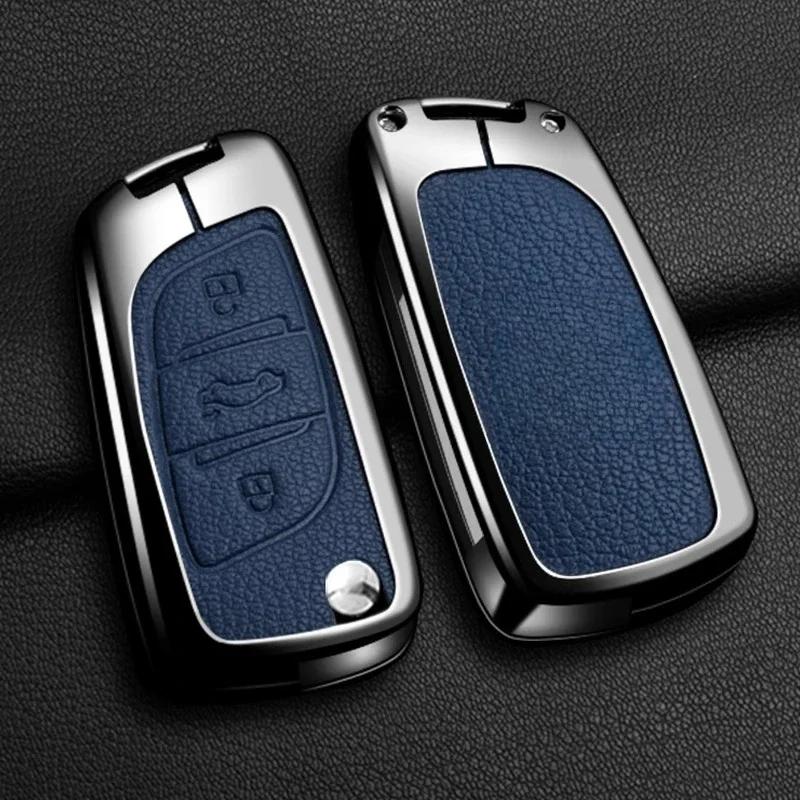Key Case for Car Car Zinc Alloy Key Case Bag For Peugeot GTLine 207 307 407 208 308 408 508 2008 3008 4008 5008 RCZ Car Key Cha