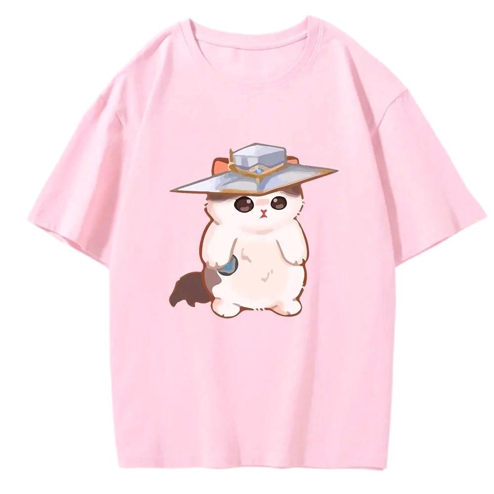 Cypher Katze Niedlicher Überraschter Pinguin Valorant Herren Damen T-Shirts O-Ausschnitt 100% Baumwolle 2022 Sommer Bedruckt Unisex Harajuku Spiel Custom