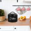 Coffee Filter Holder Round Basket Coffee Filter Container for Counter Organizer Metal Coffee Filter Storage Basket for Counter