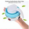 Household silicone 304 folding kettle, 600ml constant temperature automatic power-off electric kettle, portable for travel.