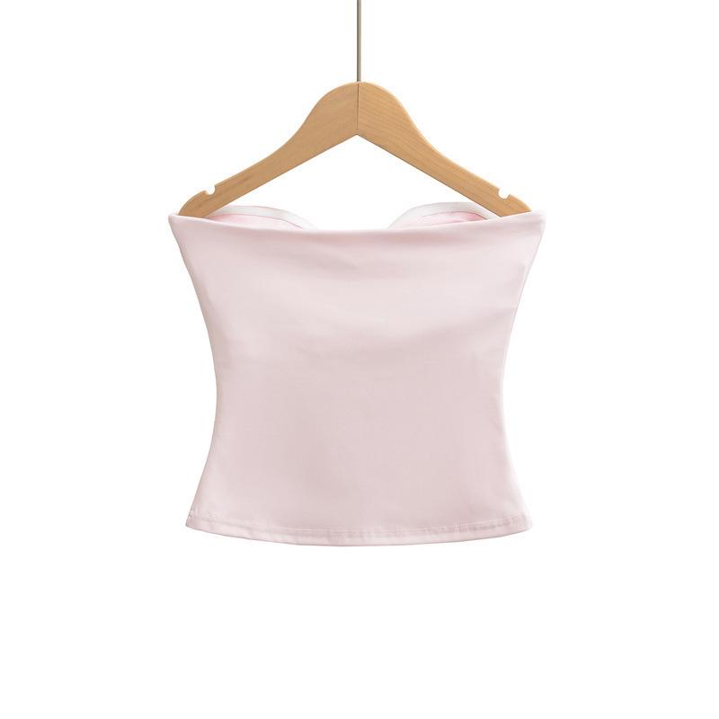 Spicy Girl Off-the-Shoulder Padded Bandeau Top: Slim Fit, Sleeveless Summer Vest