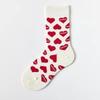 Valentine's Day Love Mid-Tube Socks Sweet Women Socks Breathable Love Heart Socks  Autumn Winter