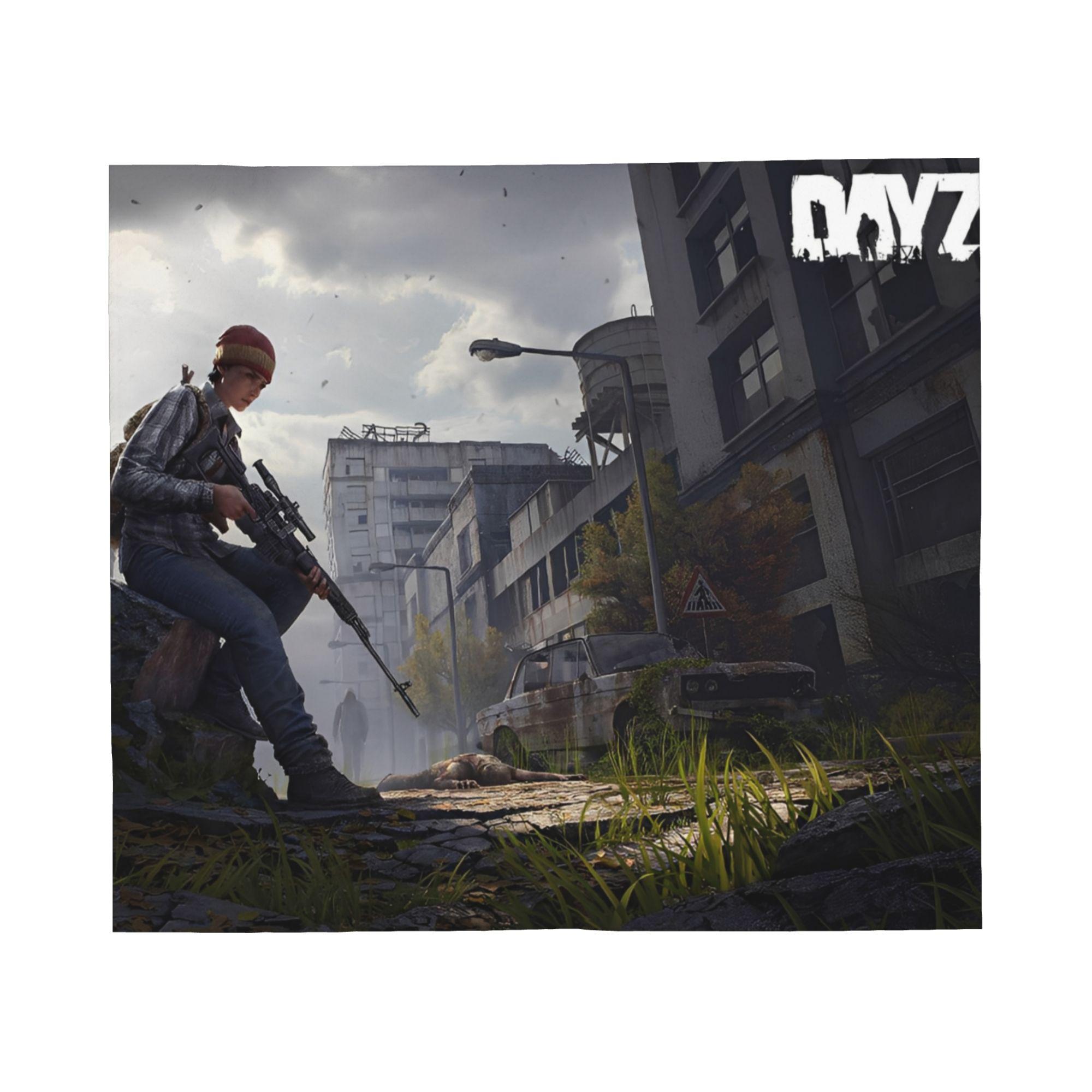 

Вязаное одеяло DayZ Shooting Game Атака зомби Пушистое плед-покрывало Постельное белье Диван Портативное легкое Покрывала Дышащее 30x40in