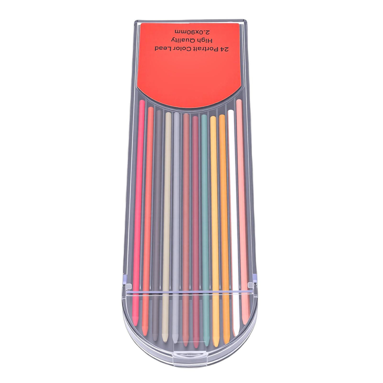 24Pcs Color   Refills 2mm Graphite for Mechanical Carpenter Pencils Woodworking Construction Carpentry Marking