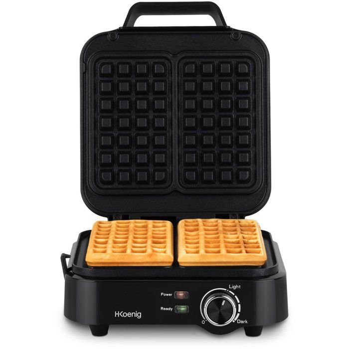 Gaufrier compact - HKoeNIG - GFX420 - 1200 W - Température réglable - Noir