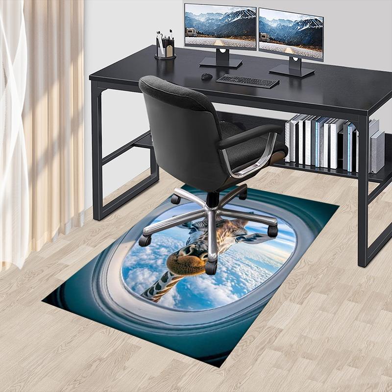 1PC giraffe airplane Carpet Office Rug Mat Home Decor Area Carpet Festival Gift Office desk chair carpet Longlasting Material