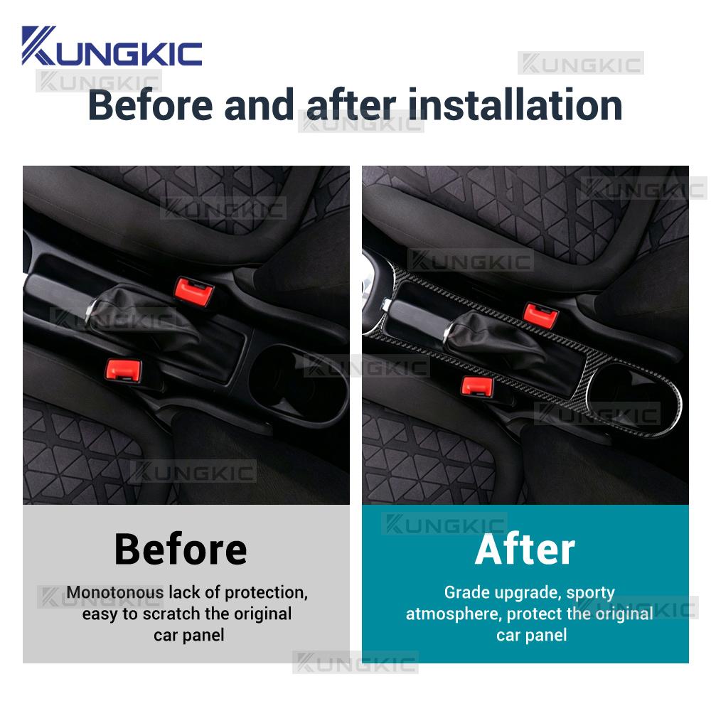 Real Soft Carbon Fiber Sticker For Opel Corsa E X15 2015 2016 2017 2018 2019 LHD RHD Car Gear Shift Handbrake Frame Trim.