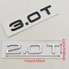 New 3D ABS Car Letters Logo 1.8T 2.0T 3.0T Rear Trunk Badge Emblem For T A3 A4 A5 A6 A7 A8 Q2 Q3 Q5 Q7 Q8 Car Sticker Accessories
