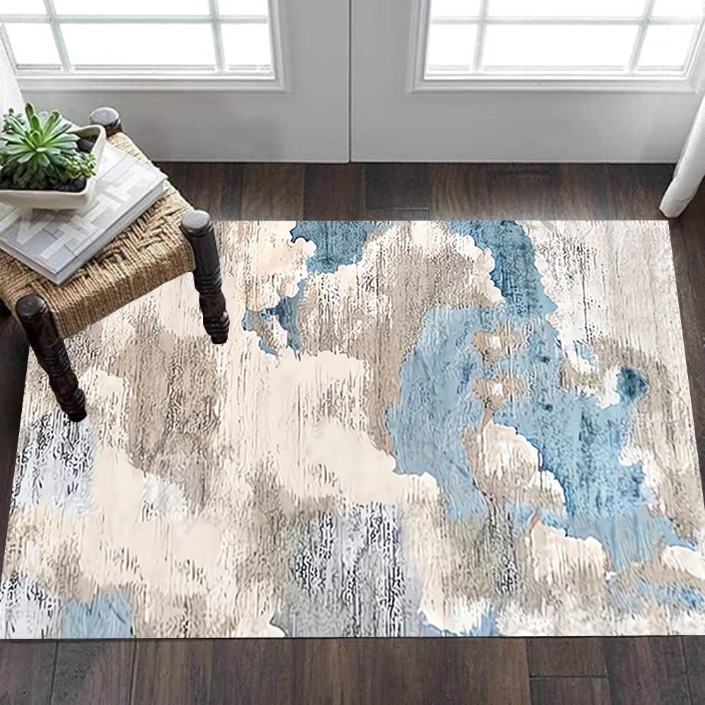 Greek Key Pattern Rug Decoration,Carpet,Living Room,Bedroom, Non-slip,Square rug