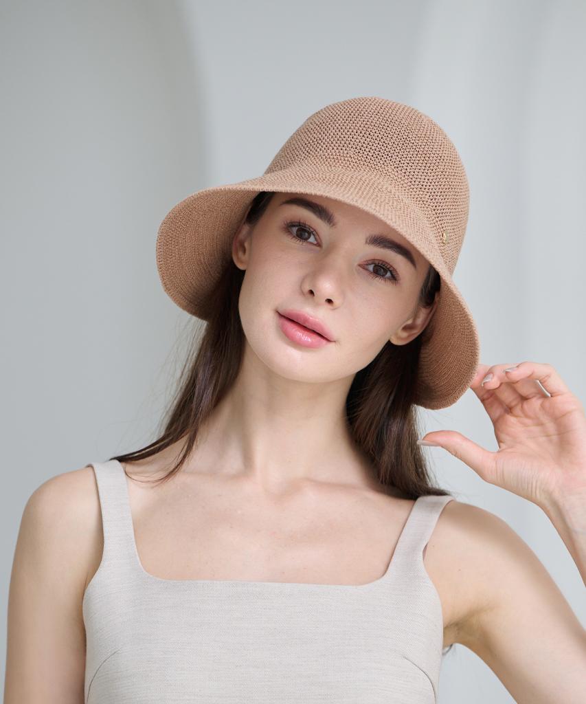 Koipeu Back Shirred Cotton Bonnet Hat Cf081Ht069