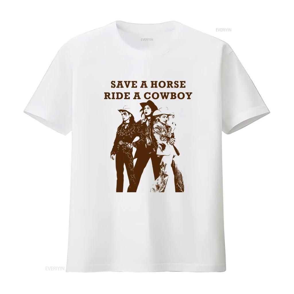 Boygenius Save A Horse Ride Cowboy T Shirt For Tour Fans vintage Washed fashion Breathable Casual streetwear graphic Versatile