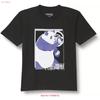 Panda Kinder S T-Shirt 60 Schwarz 120 Größe Jujutsu Kaisen Vintage Vielseitiges Streetwear Oberteil Für Den Täglichen Gebrauch Lässig