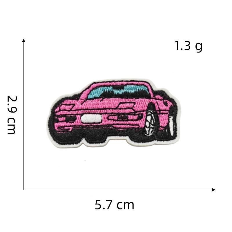 Pink Cartoon Girl Cloth Sticker Doll Computer Embroidery Label Clothing Accessories Cloth Embroidery Hole Patch