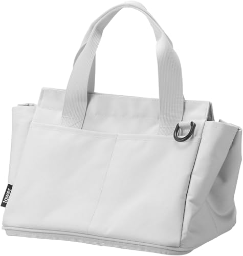 Yamazaki Turm Zerlegbare Lunchtasche, Hellgrau, 26,5 cm B x 19 cm T x 30 cm H (ohne Griffe und Schultergurt), mit Schultergurt, Perfekt für Lu