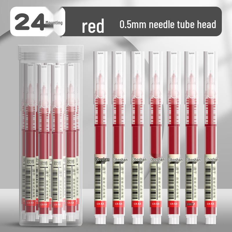 Quick-Dry Black 0.5 Gel Pen - Rollerball & Brush Tip for Exams and Schoolwork