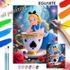 Alice In Wonderland Painting by Numbers Hand Filled Drawing Art Kit Home Decor