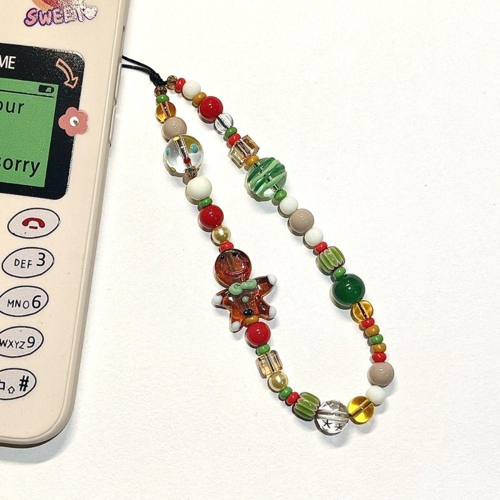 Gingerbread Man Gingerbread Man Phone Pendant Gingerbread Man Beaded Phone Strap Mobile Phone