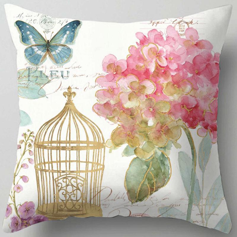 Home Decor Floral Patterns: Cherish Every Moment Pillow Covers Pattern Cushion Cover Suitable for Sofa Bedroom Car Pillow Cover