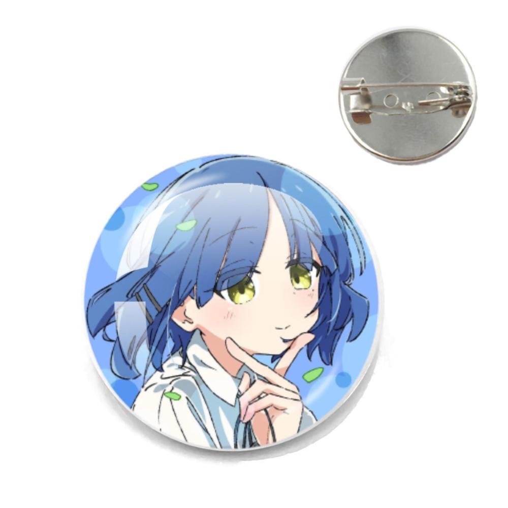 BOCCHI THE ROCK Pin Round Cartoon 20MM/25MM Metal Brooches Handmade Pins For Backpack Jewelry Accessories Gifts Creative Badge
