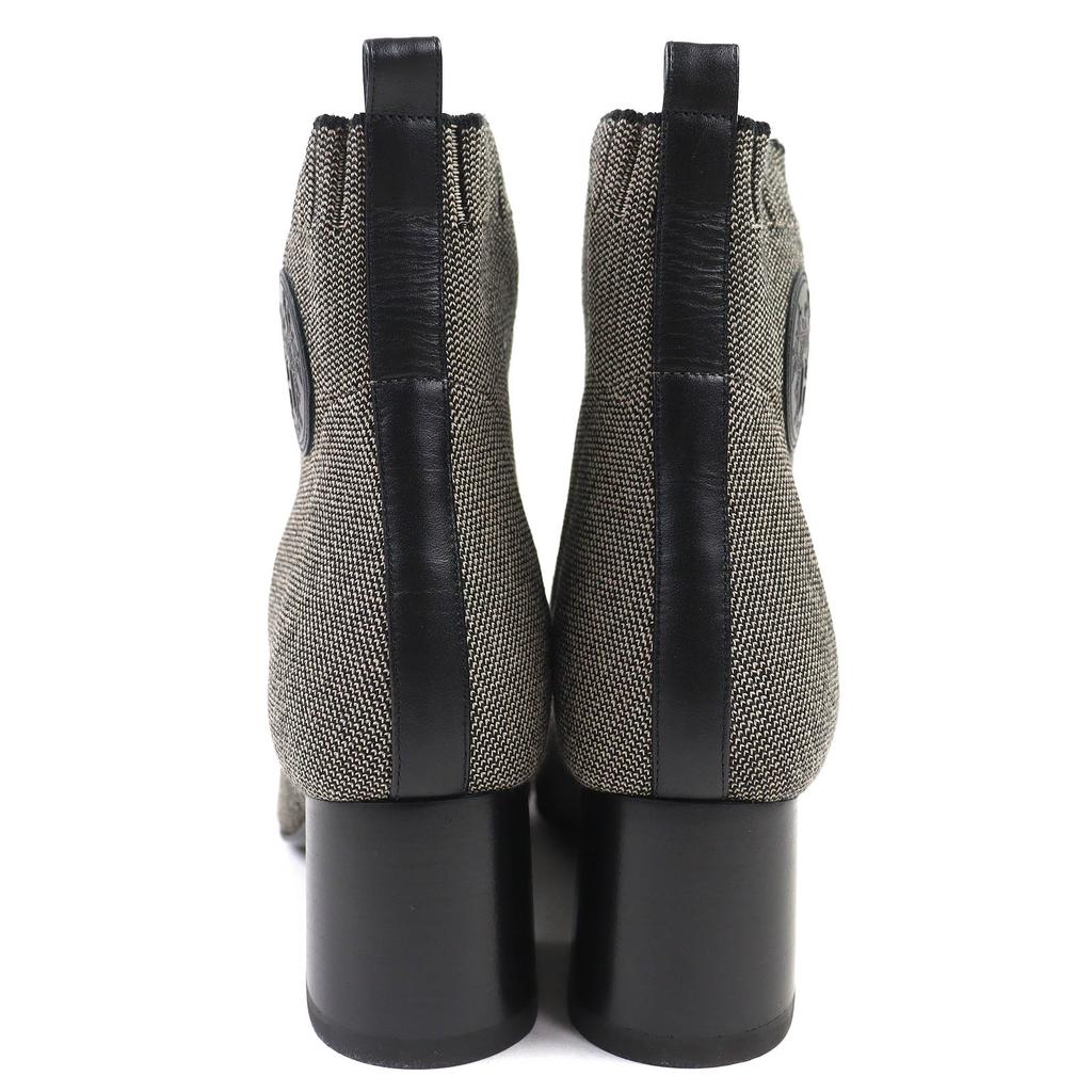 Pristine HERMES short boots Volver Knit technical fabric with leather 35.5 Used