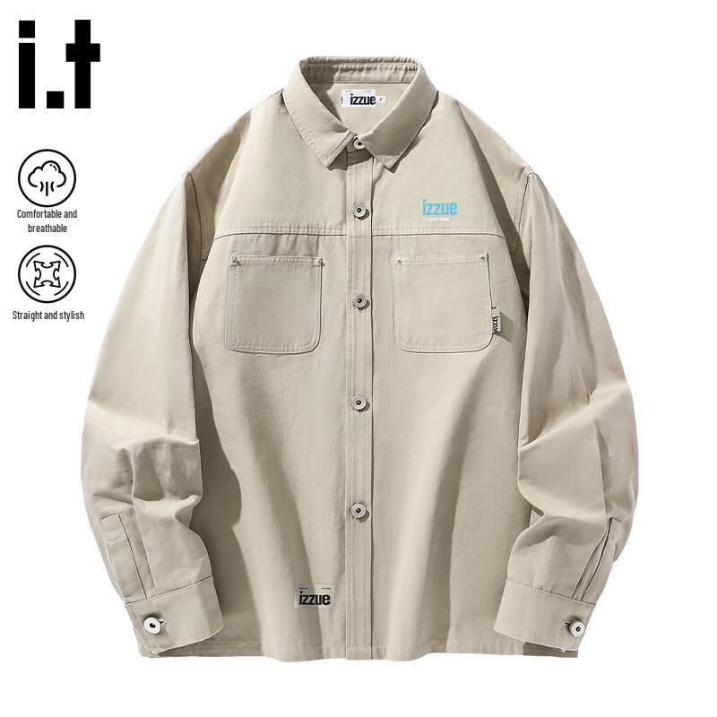 Izzue IT Men's Street Style Work Shirt Jacket