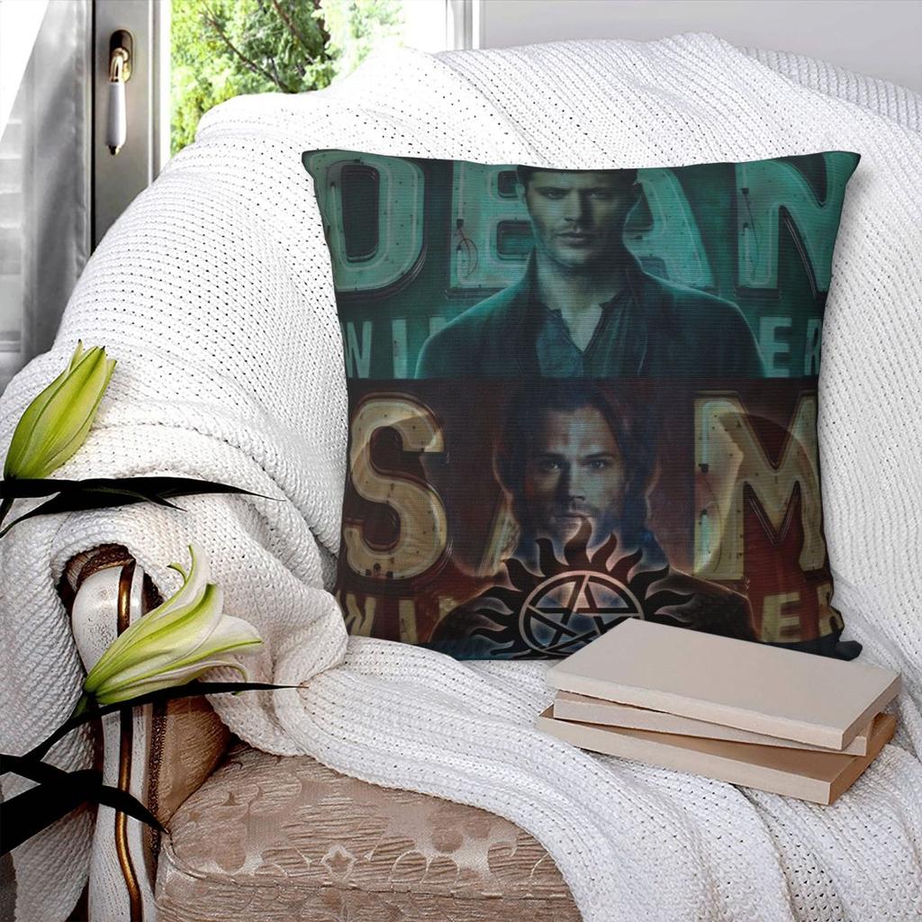 Dean Winchester Supernatural Television Pillow Cover Polyester Pillow Case Cushion Cover Pillowcases For Sofa Home Decorative