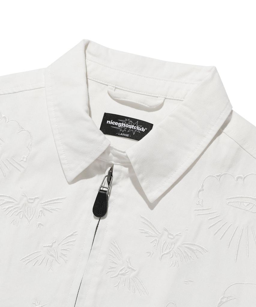 Niceghostclub Tattoo Harrington Dyed Jacket_White(Ng2Esuj201A)