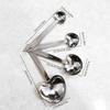 2sets 4pcs/set Kitchen Seasoning Spoon Stainless Steel Heart Measuring Spoon Baking Tool