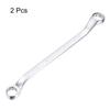 uxcell 2pcs 45 Degree Offset Box End 21mm x Metric Double Box End Chrome Vanadium Steel Long Offset Torx Box Automotive Home Repair Tool Wrench, 23mm,