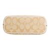Coach Gallery 20 Zip Closure Classic Print Canvas And Leather Handbag Shoulder Bag Crossbody Bag Small Women Handbags Khaki White CH468-IMDQC