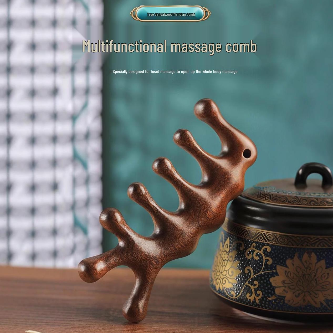 

Настоящий сандаловый массажер для шейных лимфатических узлов и расческа для роста волос