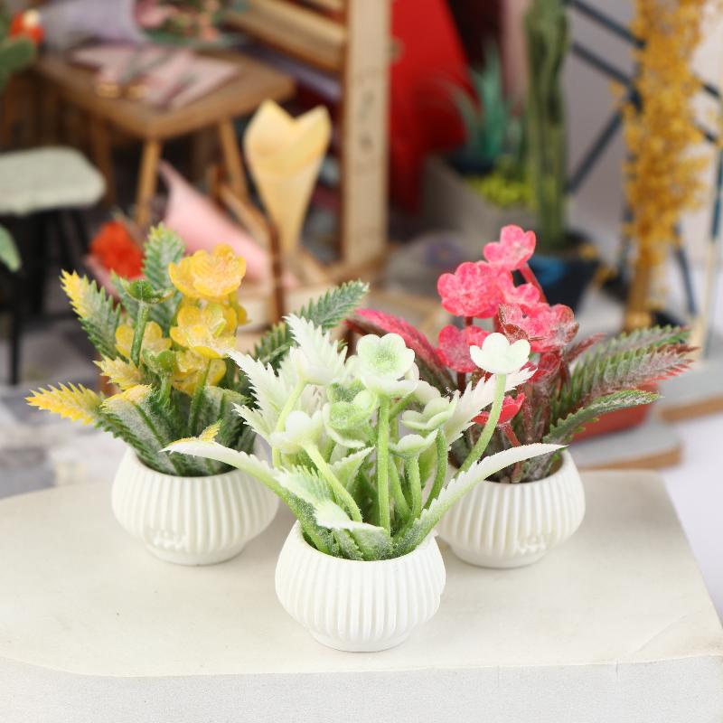 1/12 Puppenhaus Simulation Topfpflanzen Modell Puppenhaus Heimdekoration Mikro Landschaft Pflanzen Ornamente Puppenhaus Zubehör