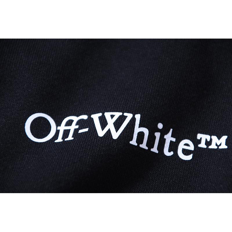 Off-White 2025 Autumn/Winter New Large Slant LOGO Letter Printed Hoodie Hoodie for Men and Women