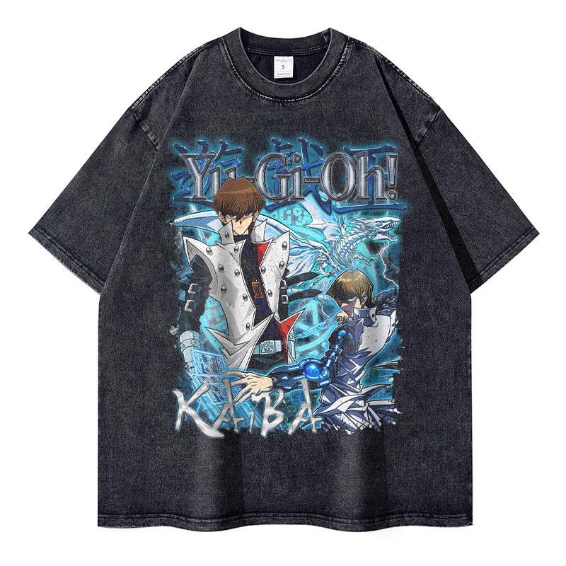 

Blue Eyes White Dragon Printed T Shirts Unisex Harajuku Anime Yu Gi Tshirt Oversized Casual Fashion Streetwear y2k Tops Tees M