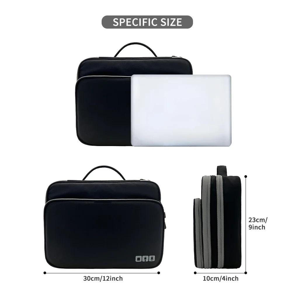 Multi Layer Cable Storage Bag, Portable Electronic Accessories Organizer,Travel Waterproof USB Data Line Charger Cable Organizer