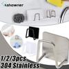Self-adhesive Rack For Kitchen Sponge 3pcs Stainless Sponge Rack Sink Drain Drying Rack Wall Hook Kitchen Sink Storage Organizer