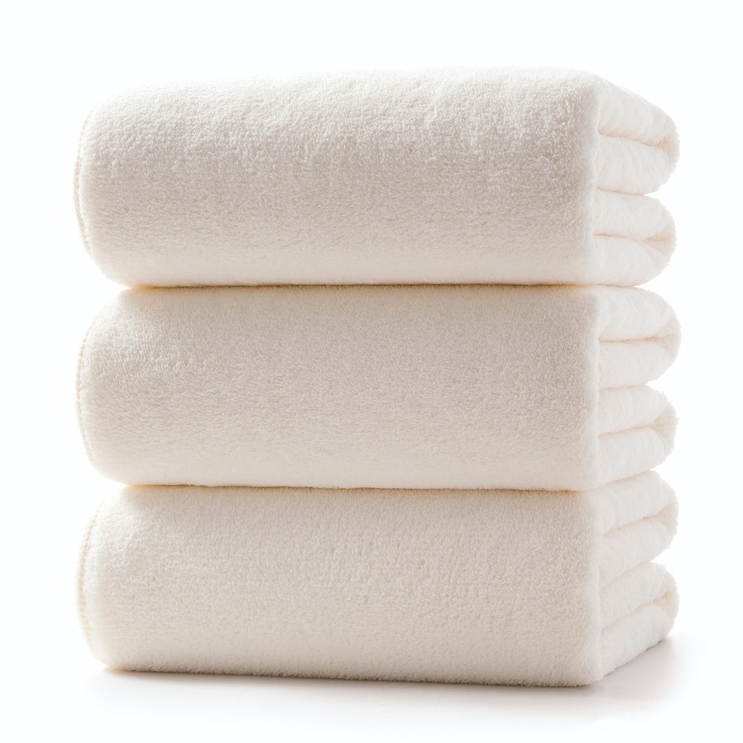 

Банные полотенца Lumimi Мягкие к Идеальные для и Профессиональные Прочные для (Набор 3 шт., Слоновая кость, 70140см) - Пушистый, Большой, Впитывающий, Гостиничного класса, На ощупь, слоновая кость