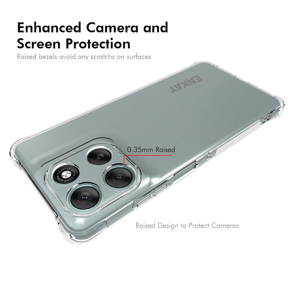 For Motorola Moto G56 5G Clear Phone Case ENKAY HAT PRINCE Shockproof Anti-slip TPU Cover