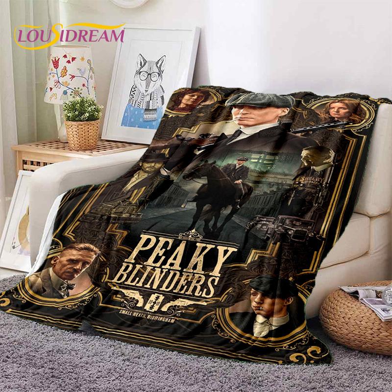 3D P-Peaky Blinders Tommy Shelby Soft Blankets,Keep Warm Throw Blanket Comfortable Blanket for Picnic Beds Sofa Home Bedroom Kid