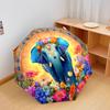 1 PC Automatic Folding Umbrella - Elephant Pattern, Portable & Foldable Design with 8 Ribs, Christmas Birthday Gifts
